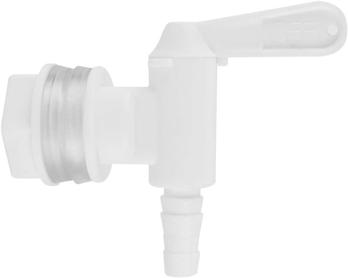 SnelShoppen - 3/8 inch Waterkraan voor Thuisbrouwen - Witte Plastic Tap voor Bierbrouwen - Foodgrade, Lichtgewicht en Duurzaam - Ideaal voor Feest, Ca