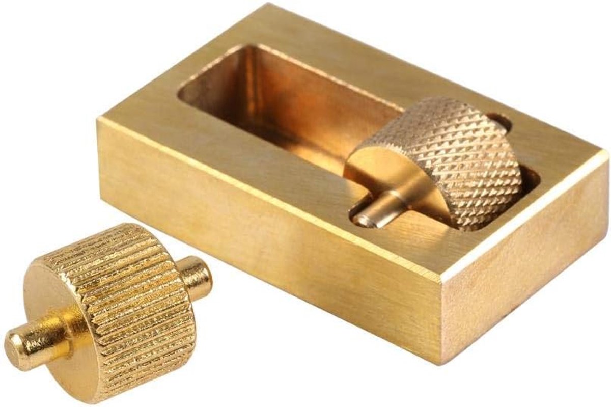 SnelShoppen - Leer applicator roller gereedschap voor knutselen met 1 extra rol - Hoogwaardige messing, voor het aanbrengen van olie op riemen en proj