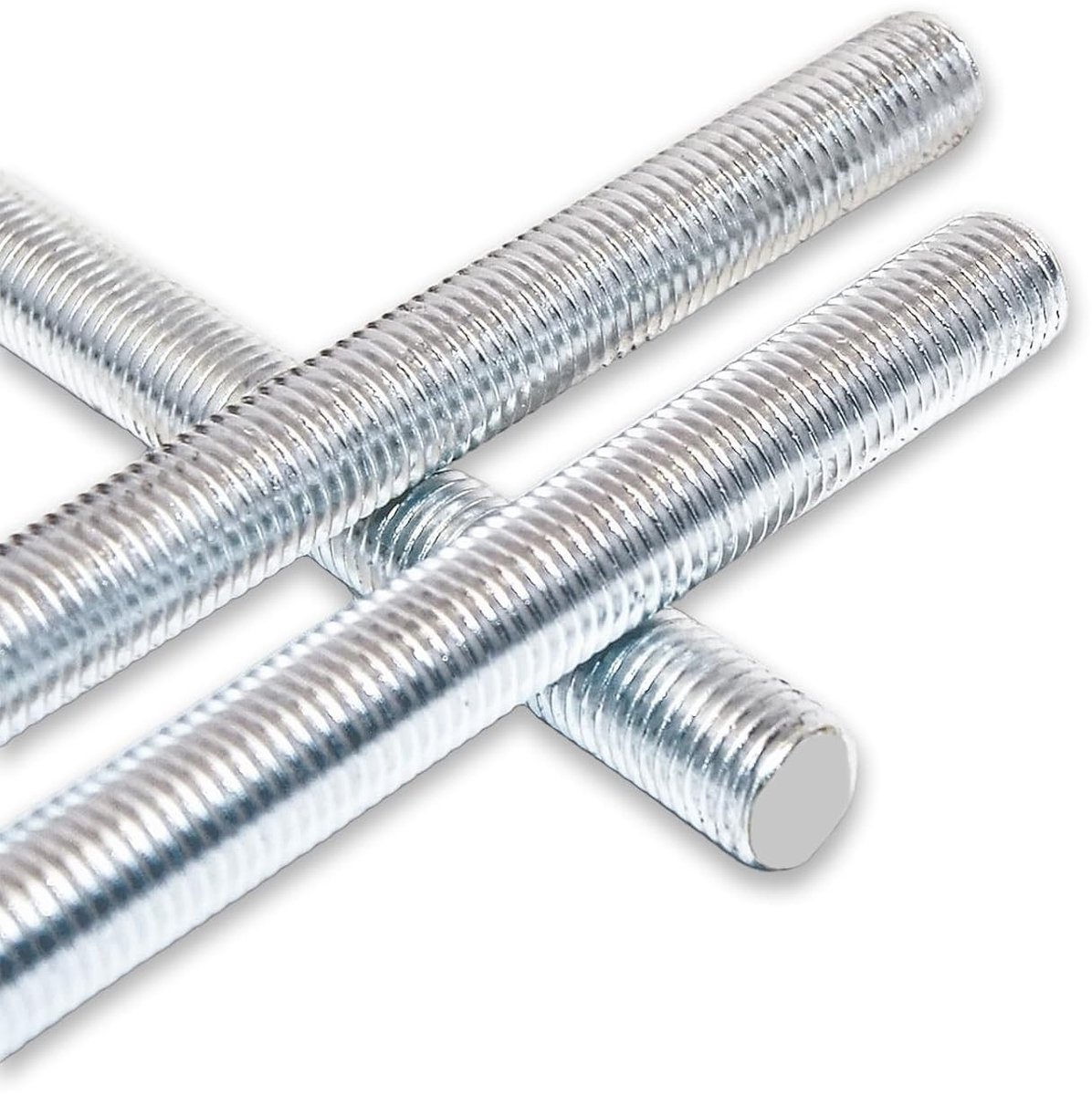 SnelShoppen - 10 Stuks Draadstangen M6 x 300 mm Volledige Draadstangen, 304 RVS, Sterke Ronde Stangen voor DIY Projecten, Tuin, Keuken, Bouw