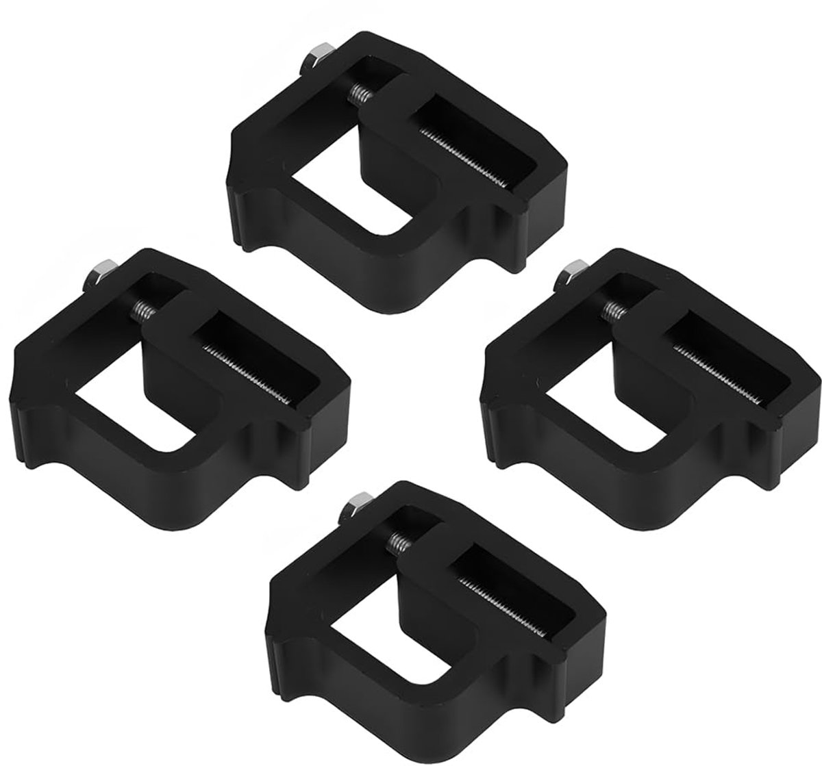 SnelShoppen - 4 Pcs Universele Truck Montageclips, Truck Dekklep Bevestigingsclips, Zwarte Aluminium en IJzer Klemmen voor Truck Klem Toppers