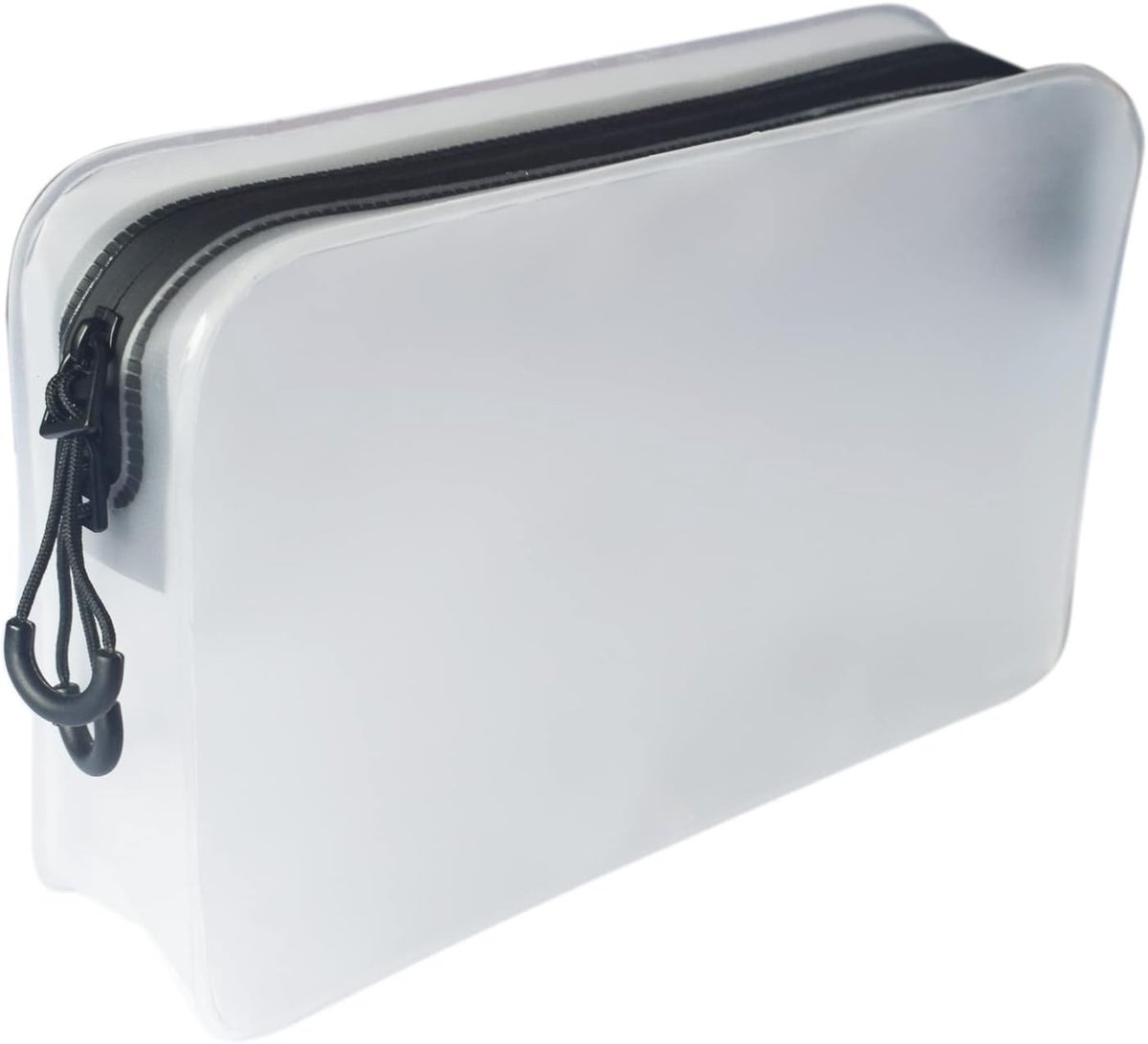 SnelShoppen - Transparante Cosmetic Bag - Doorzichtige Make-up Tas voor Vrouwen - Toilettas - Duurzaam Vinyl - Klein - Voor Vliegtuigen en Reizen