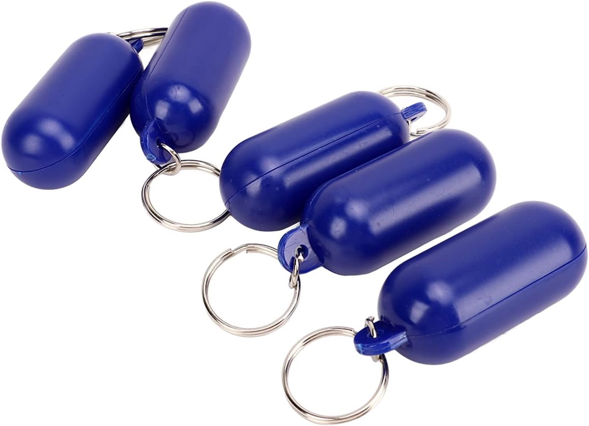 SnelShoppen - 5Pcs Drijvende Sleutelhanger Pill Vorm ABS voor Zeilen, Vissen, Kanoën, Watersporten, Booten, Water Skiën, Rood, Geel, Blauw, Groen
