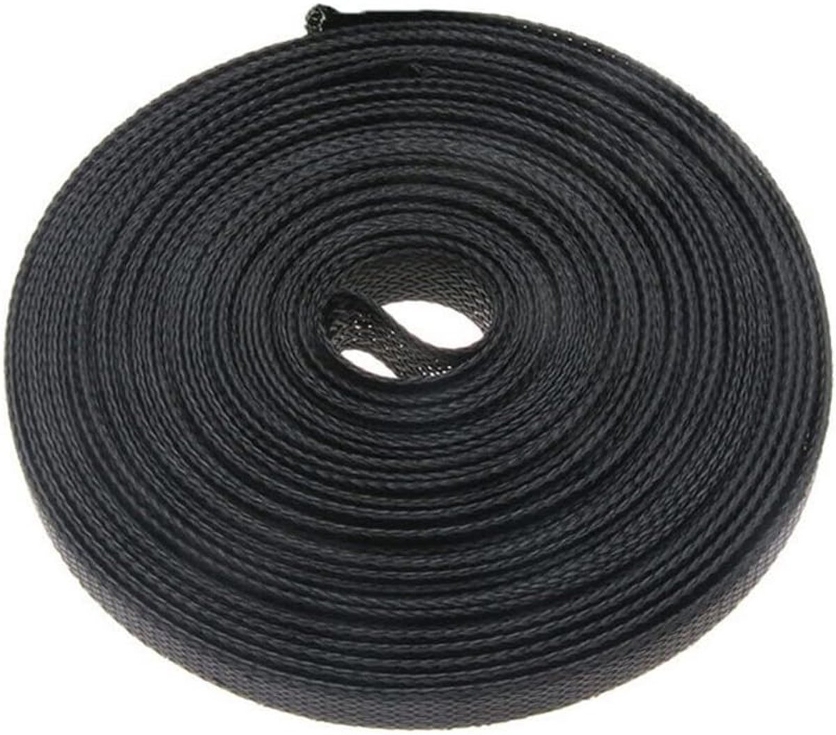SnelShoppen - Uitbreidbare Gevlochten Sleeving Draad Zwart Gevlochten Kabel Organizer 14mm Diameter 10 Meter Flexibele Geïsoleerde Bescherming