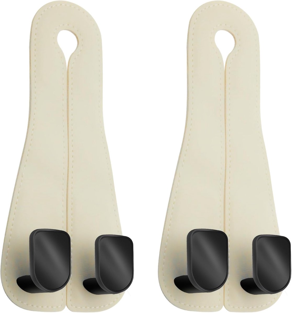 SnelShoppen - Auto Hoofsteun Haken Universele Opberg Haak Microfiber Leer Auto Accessoires, Schattige Auto Portemonnee Plastic Haken voor Tassen, Auto