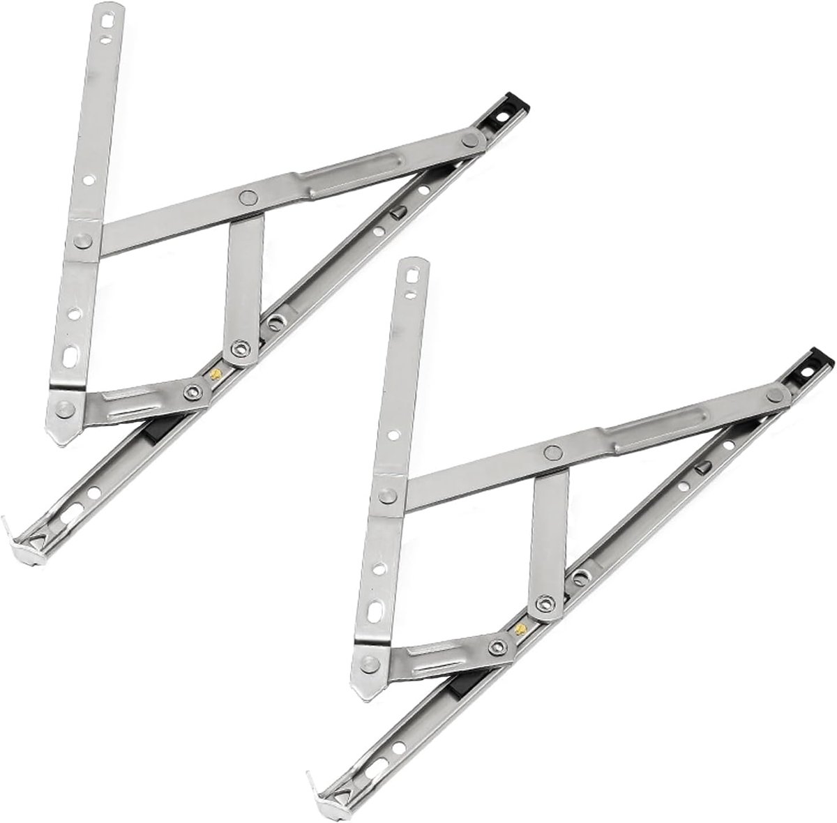 SnelShoppen - 2-Delige Raam Scharnier Set Universeel Voor Dubbel Glas Ramen RVS 30 cm Handsfree met Veiligheidsfunctie