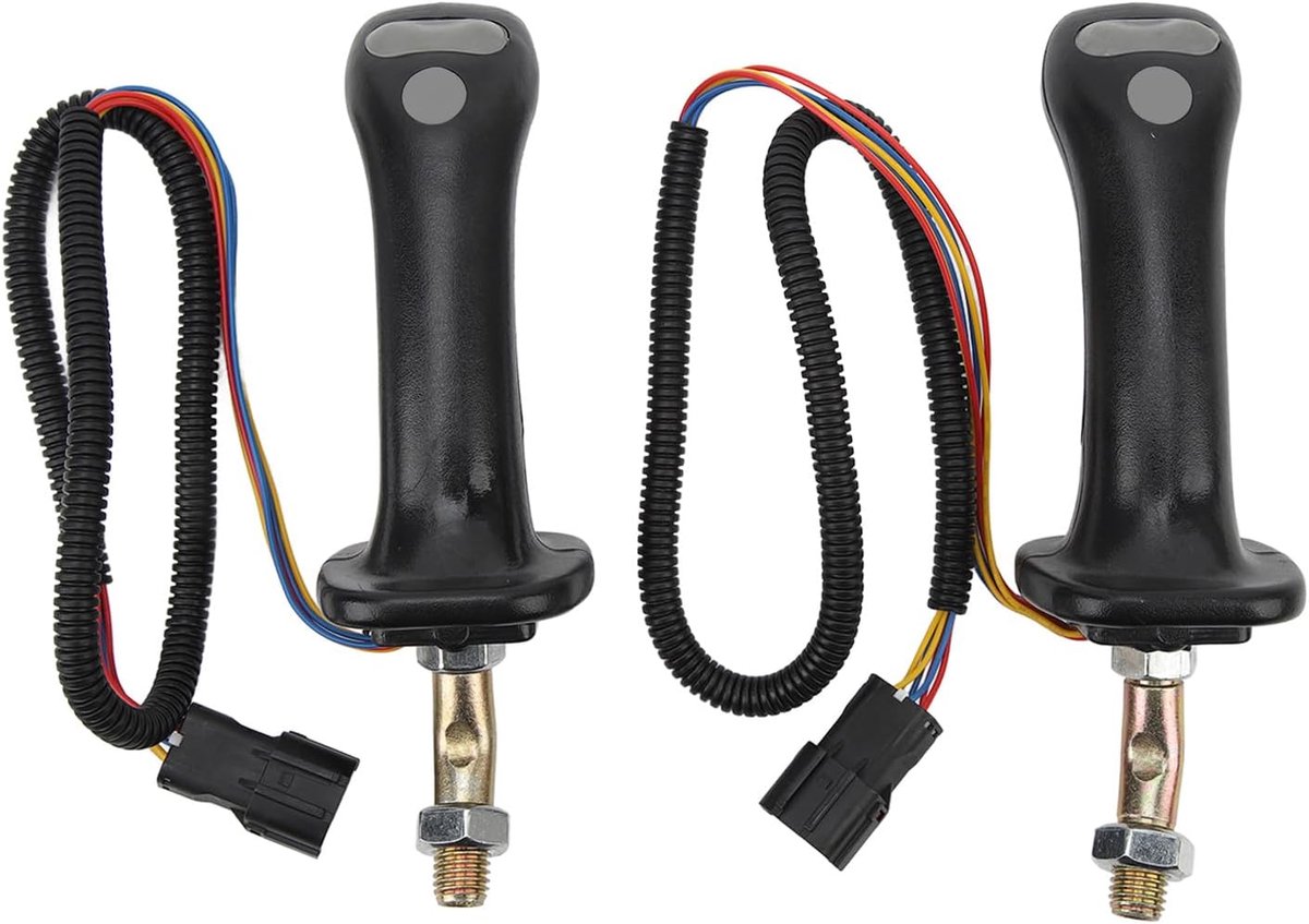 SnelShoppen - 2 Stuks Ergonomische Joystick Handgrepen voor Graafmachine met 3 Knoppen, Perfecte Pasvorm voor Doosan DH DX150 215 225 300 370-9C
