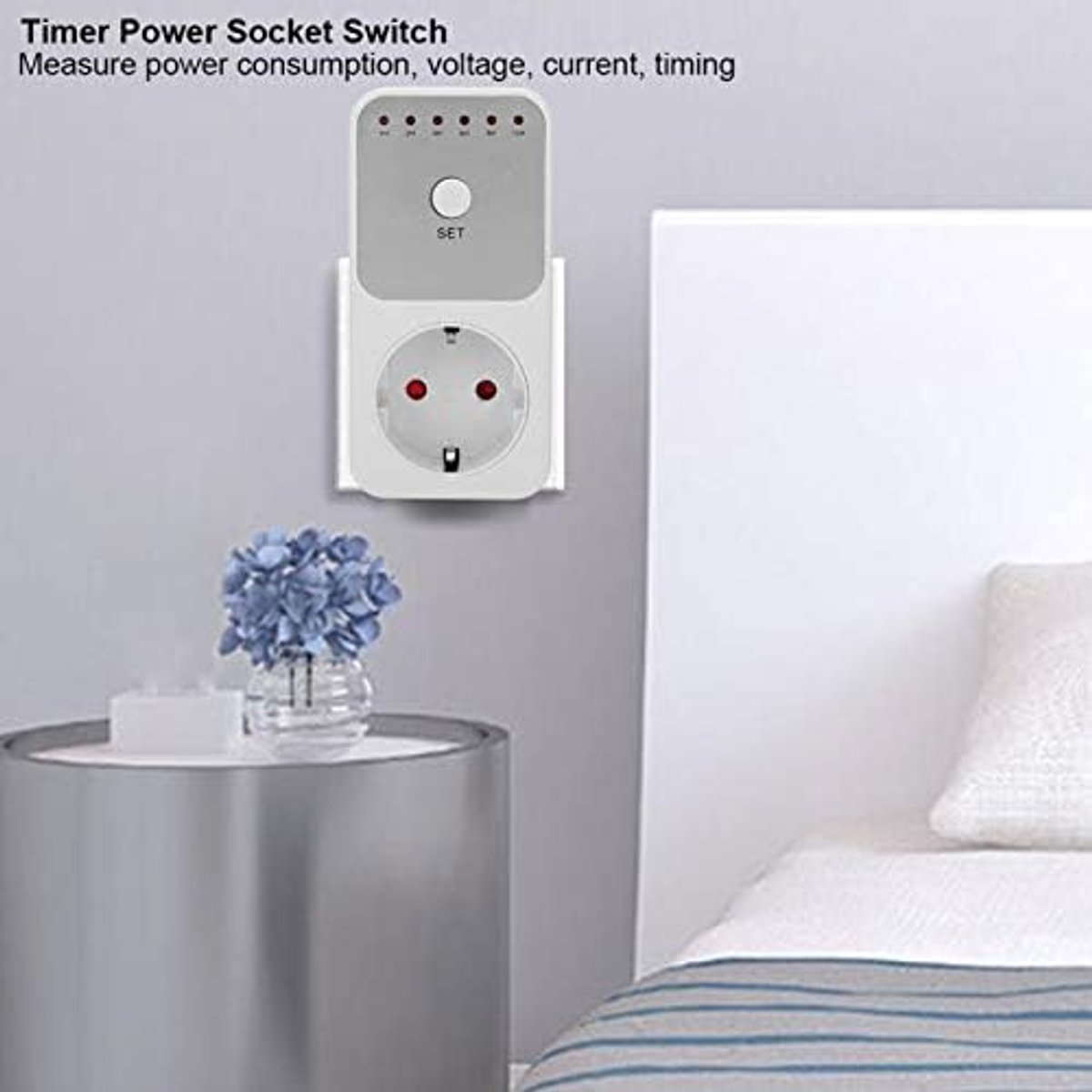 SnelShoppen - Socket Switch met Timer, 6 Types, Countdown Timer 1-10 Uur, EU 220 V, Ideaal voor Thuisgebruik, Veiligheid, Overladen Voorkomen