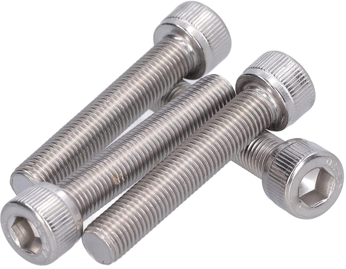M10 hex bout 55mm - A2 roestvrij staal - corrosiebestendig - ideaal voor machinebevestiging - ShopVlot