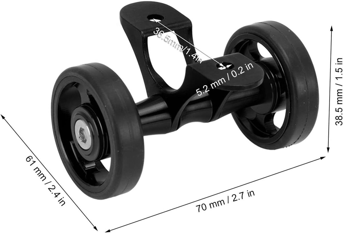SnelShoppen - Fietsmudguard Easywheel, Achterwiel Mudguard Dubbele Roller, Lichtgewicht Staal, Geschikt voor Dahon Brompton Vouwfiets Accessoires