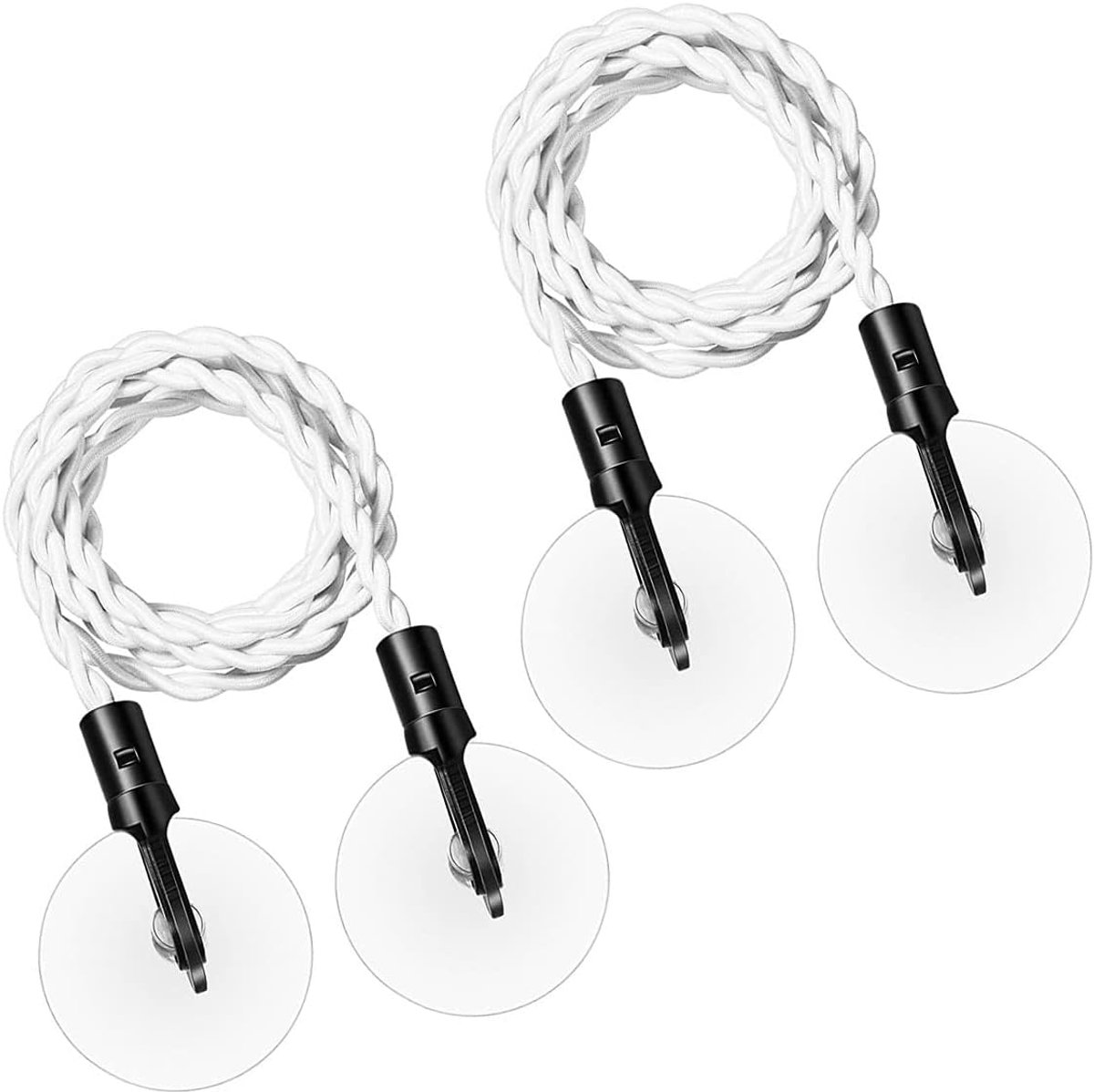 SnelShoppen - 2-delige Opvouwbare Retractable Waslijn met Haken en Zuignappen, Camping Accessoires voor Buiten en Binnen, Ideaal voor Hotels en Reizen