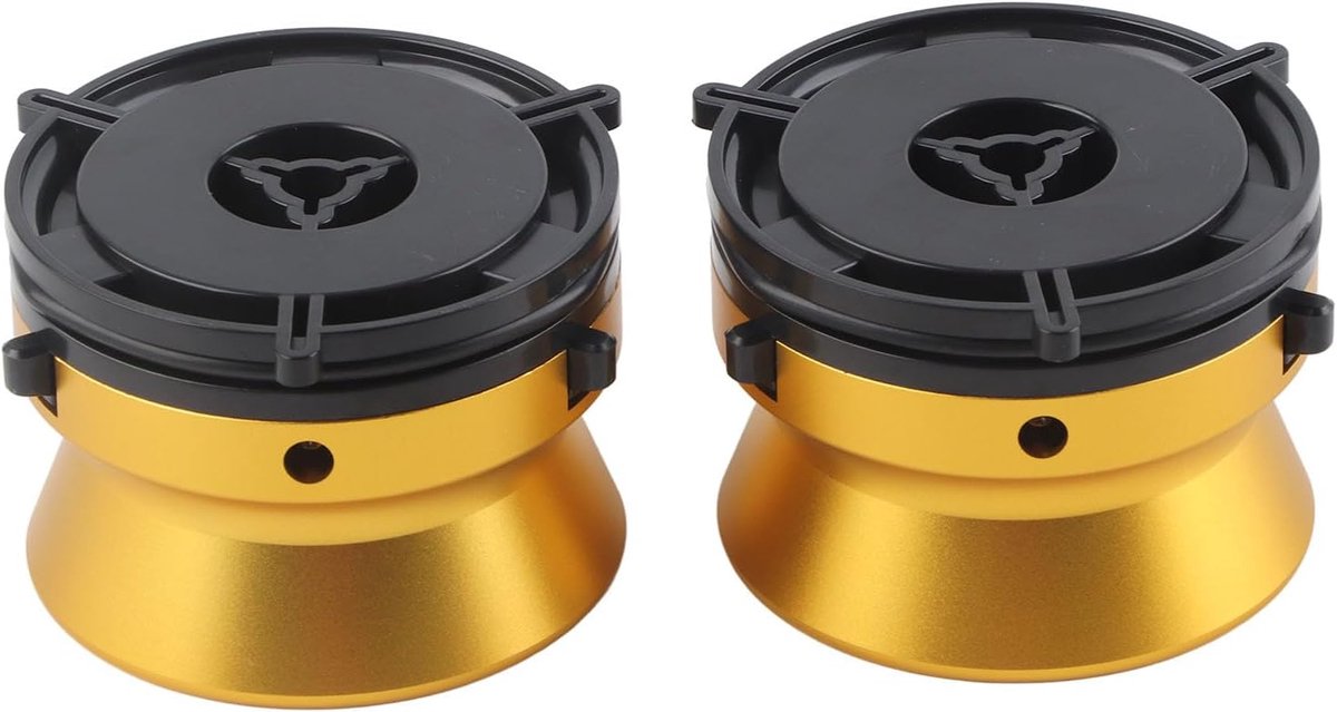 SnelShoppen - Professionele Nab Hub Adapters - Aluminium en ABS - 1 Paar - 10 Inch Opener - Geschikt voor Reel to Reel Tape Recorders - Gouden Kleur
