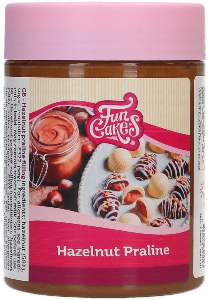 FunCakes Praliné Hazelnoot Vulling 325g