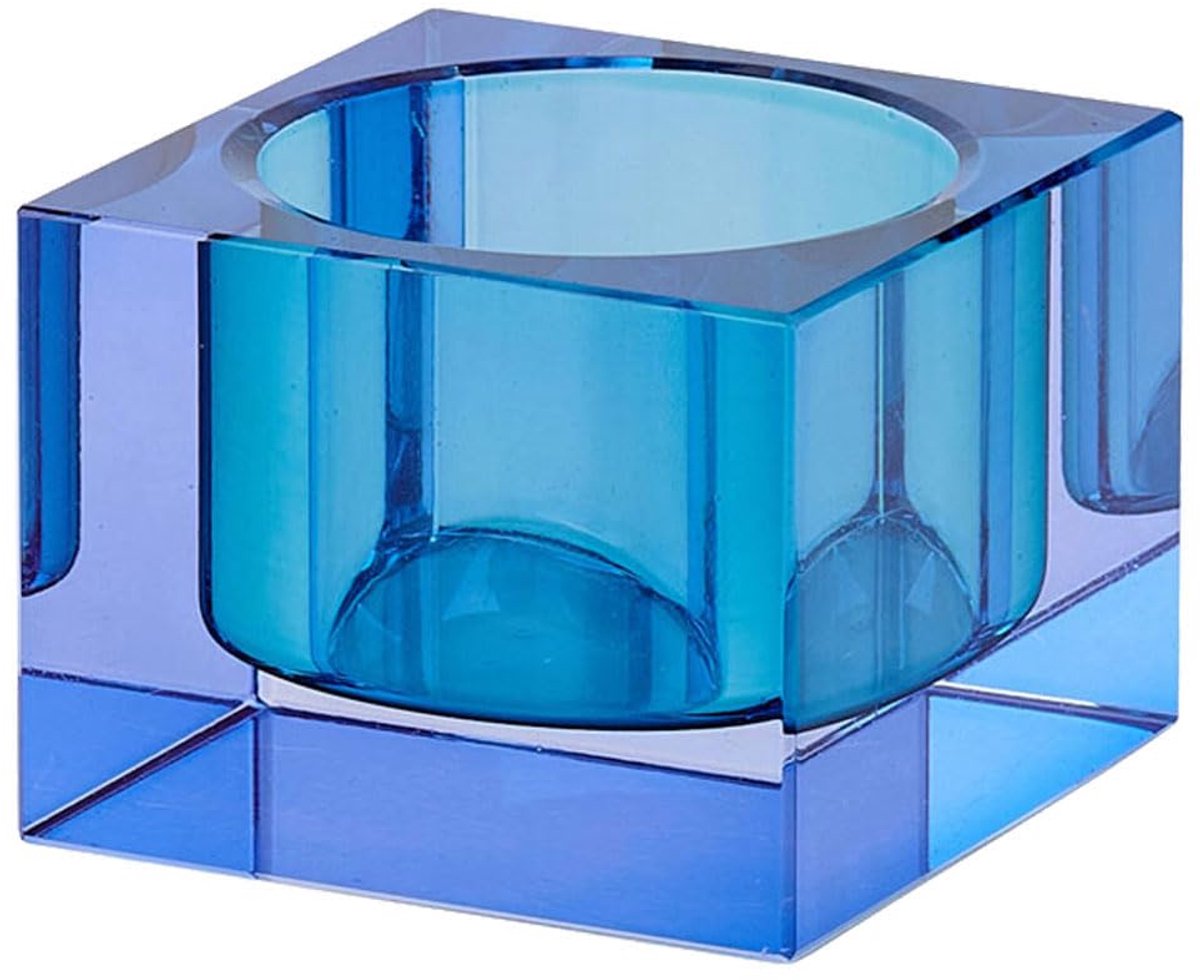 Windlicht, Dekolicht, Kristallglas, Blau, 3.7 cm, 1096902009