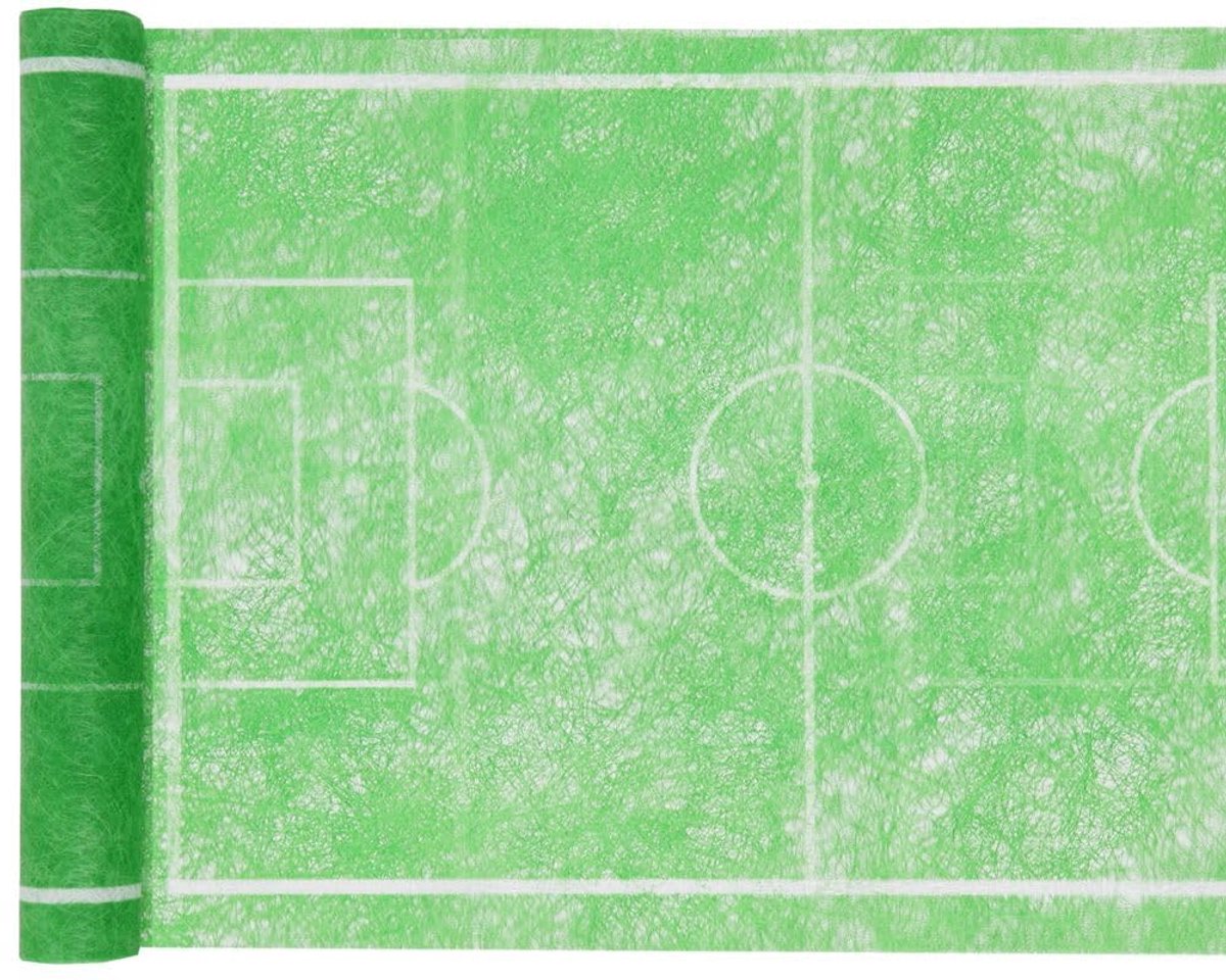Tafelloper voetbalveld groen, 30 cm, 5 m rol, voetbalfeest