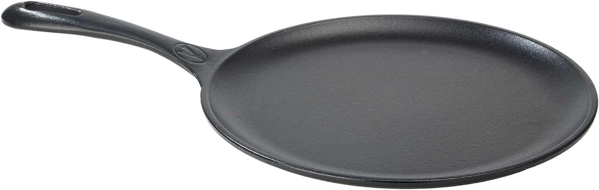 Grillpan Gietijzer Pizzapan Comal Gezond Koken PTFE PFOA Vrij 266 cm Geëmailleerd Zwart