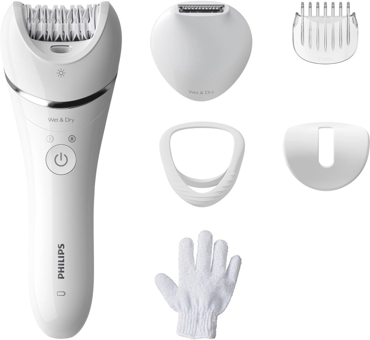 Bol.com Philips Series 8000 BRE715/00 - Wet & Dry - Epilator voor vrouwen - Wit aanbieding