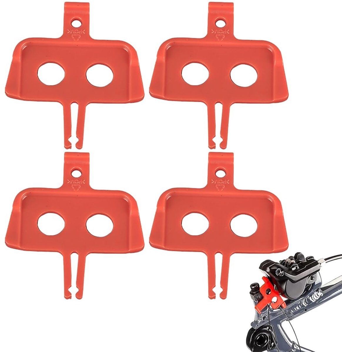 Dailygoods- Fietstransportbeveiliging 4 Stuks - Afstandhouders - Hydraulische Schijfremvoering - Reparatiegereedschap - Compatibel met Shimano - Voor Mountainbike/Racefiets - Remblokken