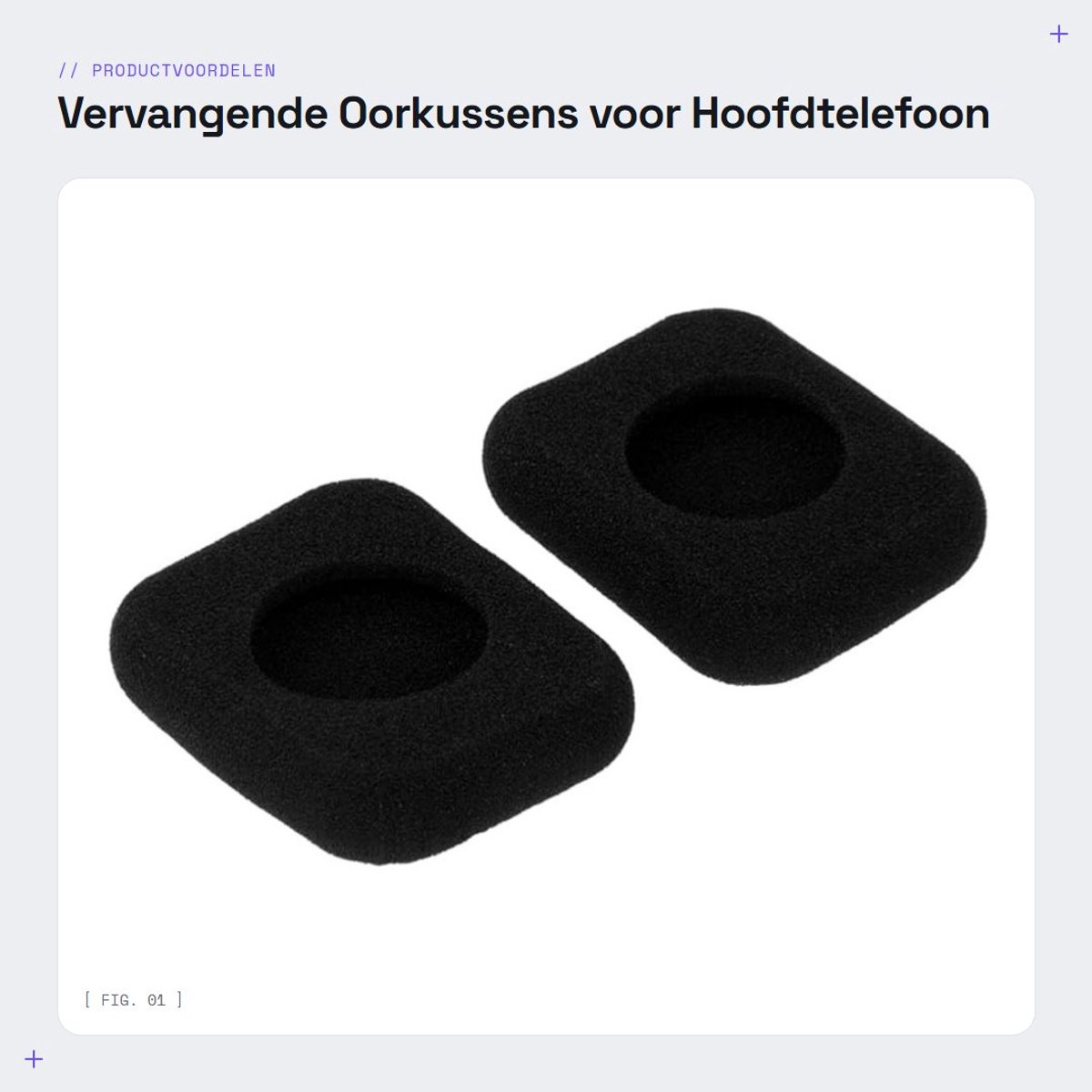 Dailygoods- Oorkussens Vervanging - Geluidsisolatie - Schuim Spons - Zacht/Duurzaam - 2 Stuks - Verbeterde Bas - Bescherming tegen Vuil - Hoofdtelefoon Kussens