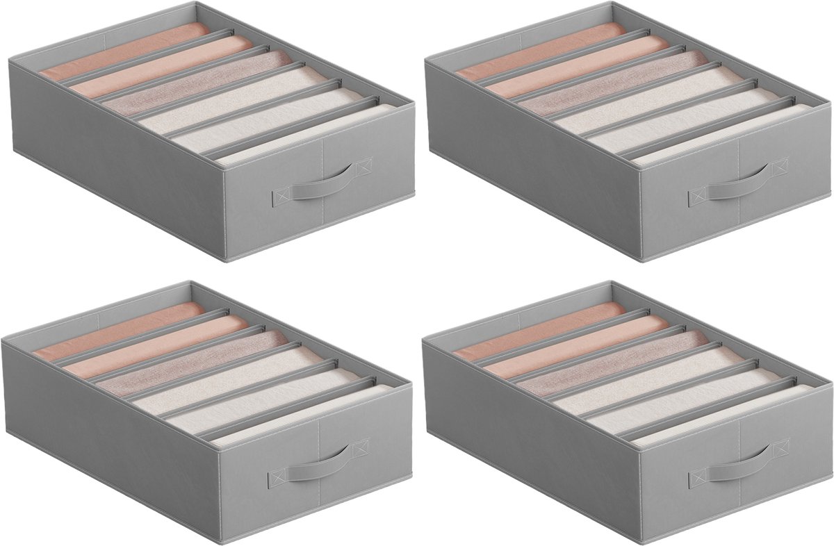 SONGMICS - Ladekast Organizer - Lade Organizer Set - 4-Delig en Opvouwbaar - Met 6 Vakken