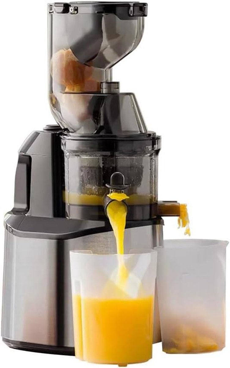 Sapcentrifuge - Slow Juicer Elektrisch - Gezond Sap Maken - Hoge Sapopbrengst - 80 mm Vulschacht - Zilver