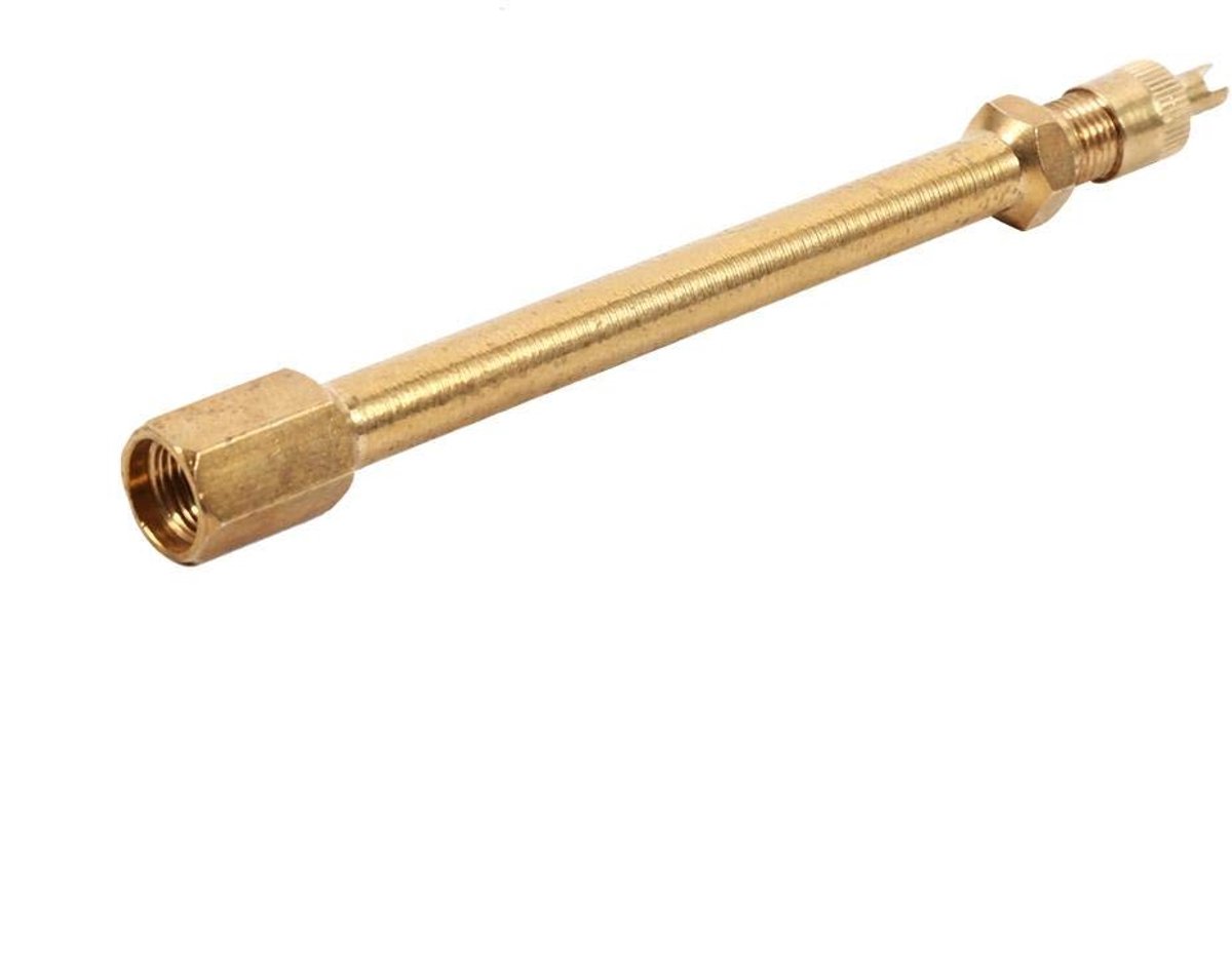 Dailygoods- Ventielverlenging Messing - Verlengstuk - Ventieldopverlenging - Auto/Vrachtwagen/Motorfietsbanden - 100/140/200 mm - Compatibel met TPMS-sensor - Ventielverlenger