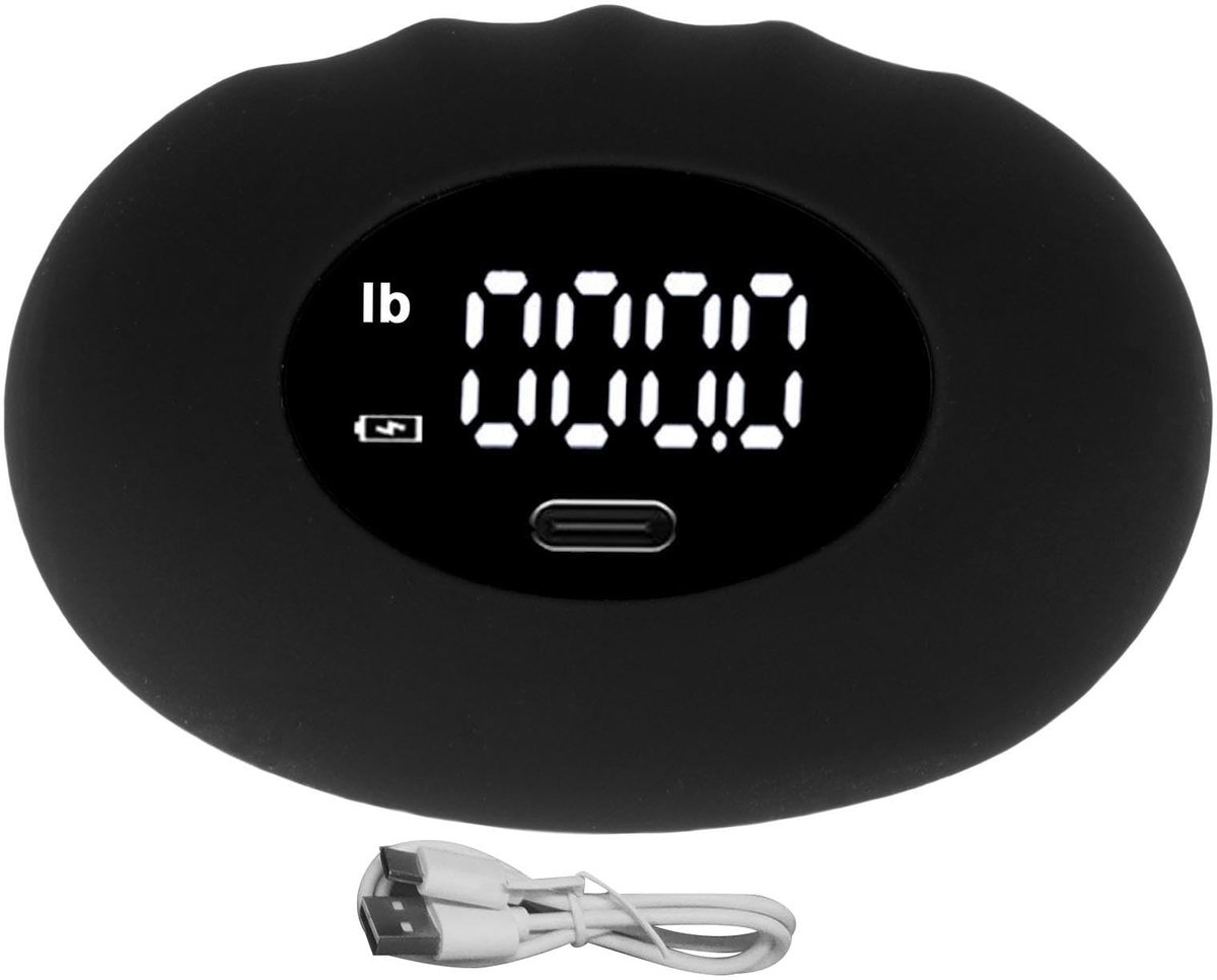 Dailygoods- Vingertrainer 180 kg - Handtrainer - Grijper Trainer - Siliconen - Ergonomisch Ontwerp - Mobiel Opladen