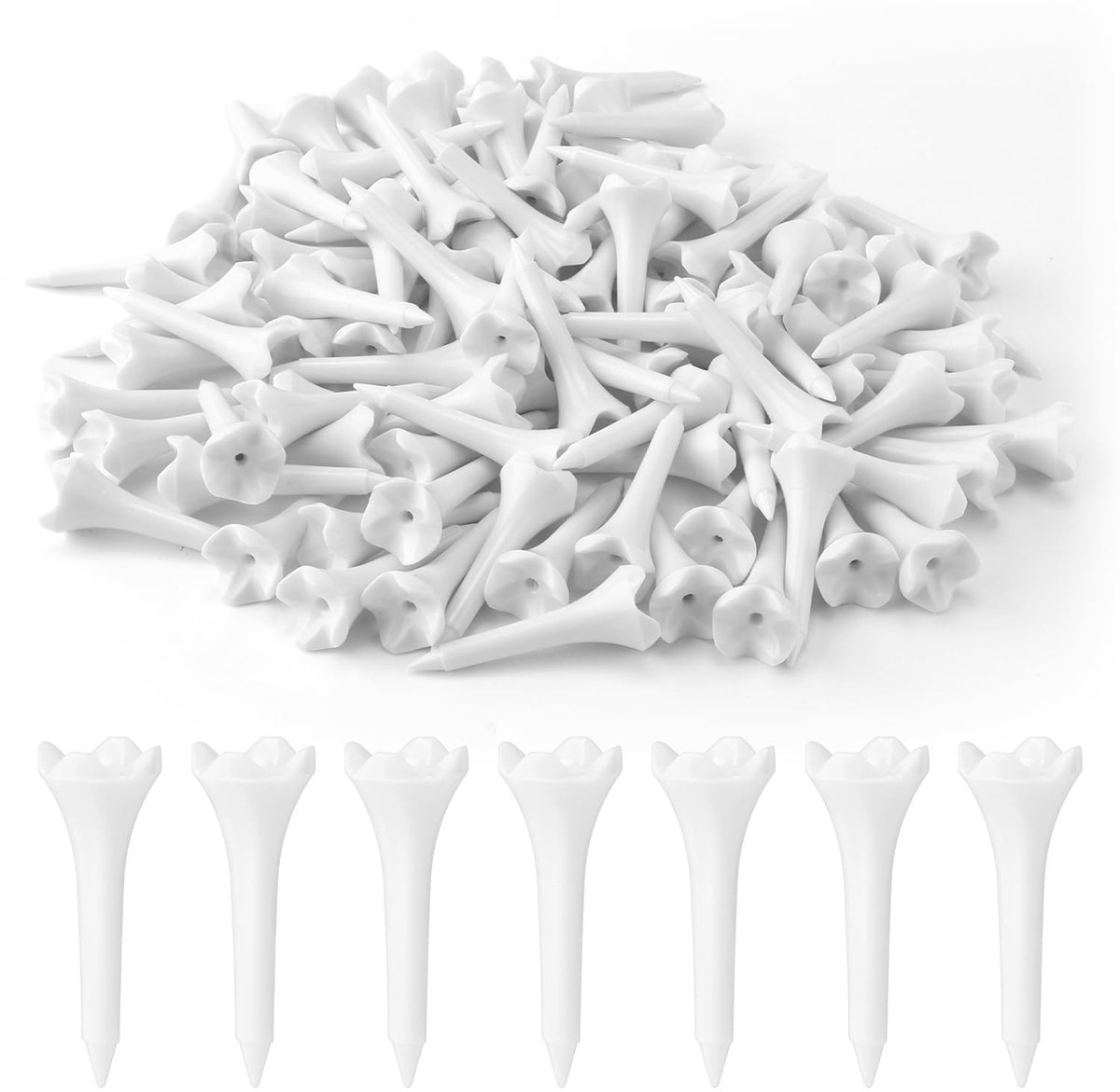 Dailygoods- Golftees 100 Stuks - Hoge Zichtbaarheid - Oefentraining - Golf Accessoires - ABS Materiaal - Duurzaam en Herbruikbaar - Golfaccessoires