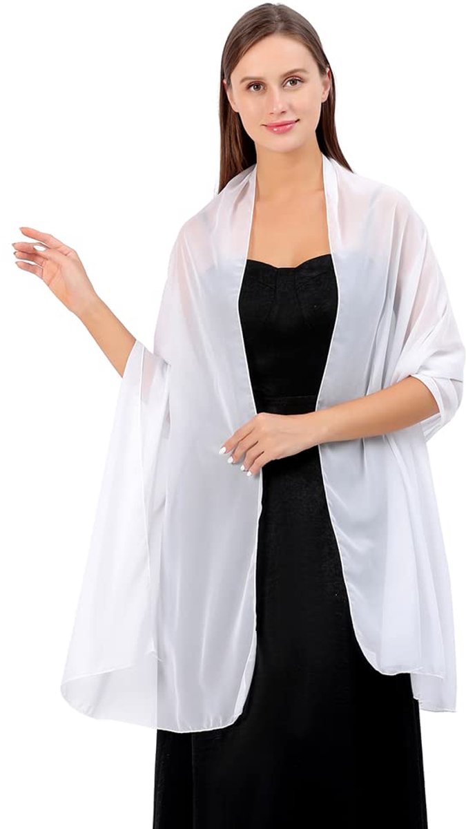 Vrouwen Zachte Chiffon Sjaals Sjaals Wraps voor Bruid Bruidsmeisje Wedding Party Evening Dress en Speciale Gelegenheid Jurken 70cm x 200cm