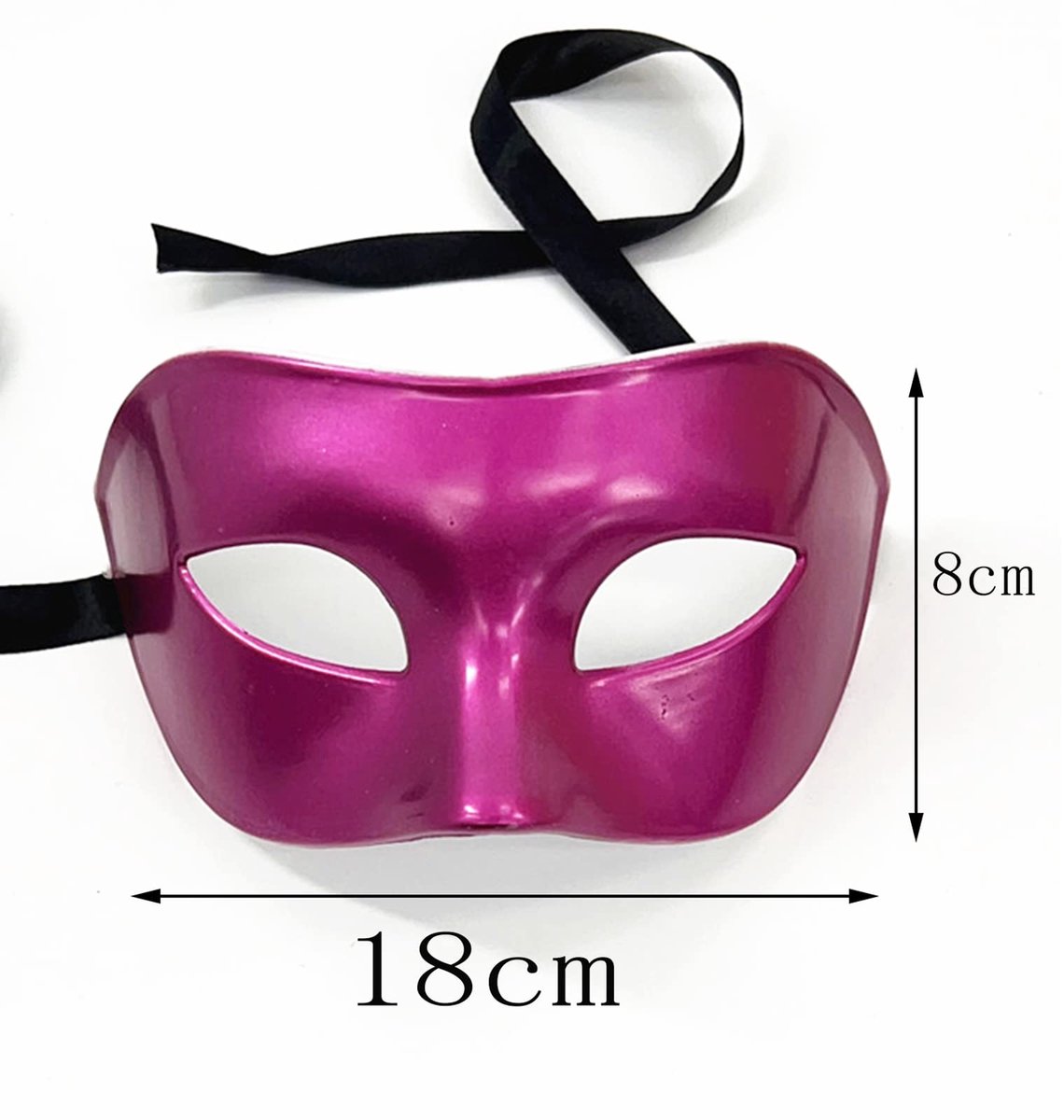 8 Stuks Venetiaans Masker, Masker voor Heren, met Elastische Band, voor Carnavalsfeest, Operakostuums, voor Halloween- en Kerstfeestjes