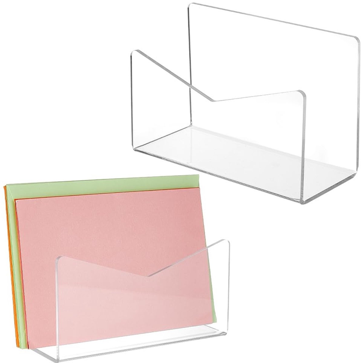 Dailygoods- Ladesorteerder 2-delig - Acryl Documenthouder A4 - Bureauorganisator - Posthouder - Kantooraccessoires - Hoogwaardige kwaliteit
