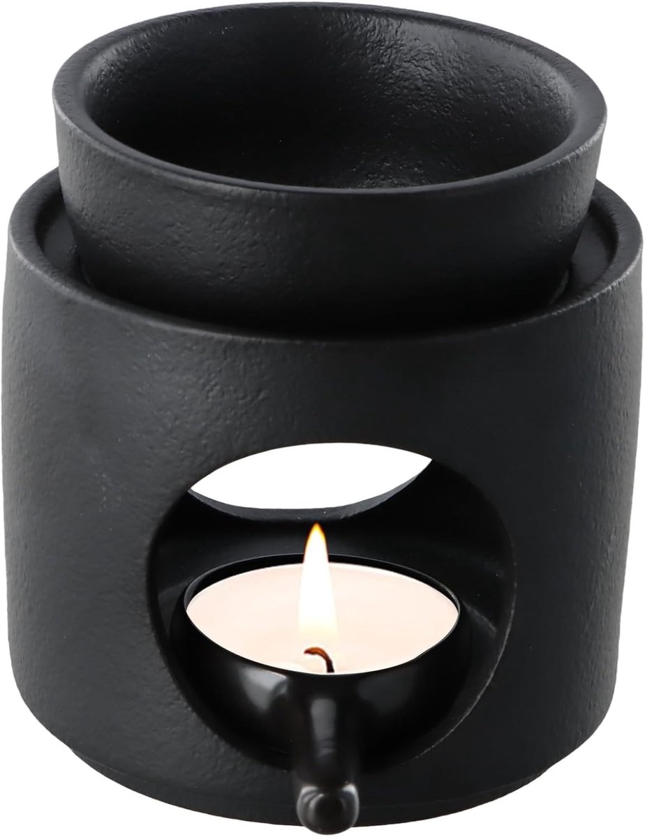 Ceramische Geurbrander met Tealight en Verwijderbare Schaal, Ideaal voor Essentiële Olie, 