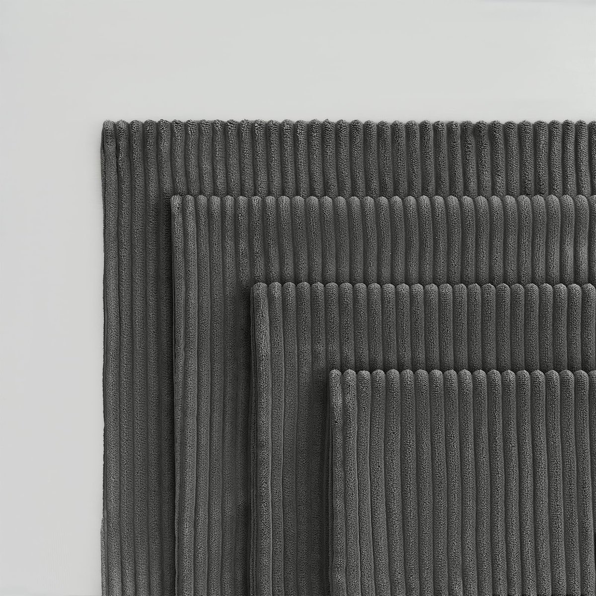 Kussensloop, 40 x 40 cm, donkergrijs, set van 4 kussenslopen, corduroy, decoratieve kussensloop, bankkussen, decoratief kussen, decoratie voor bank, slaapkamer, woonkamer, balkon, kinderen