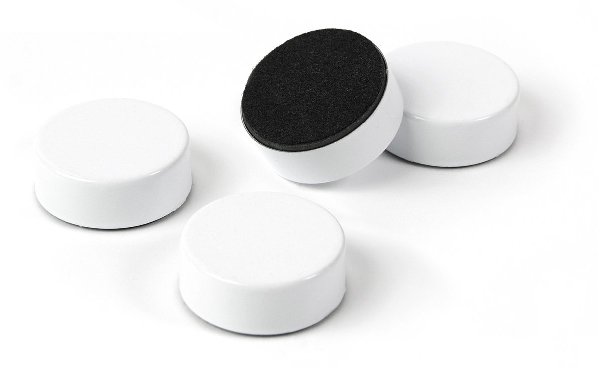 Magnet Disk - white - set 4 pcs