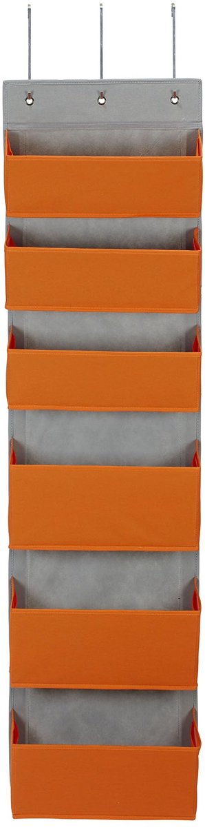 Essentials 2168-1 Over-the-deur-organizer, oranje