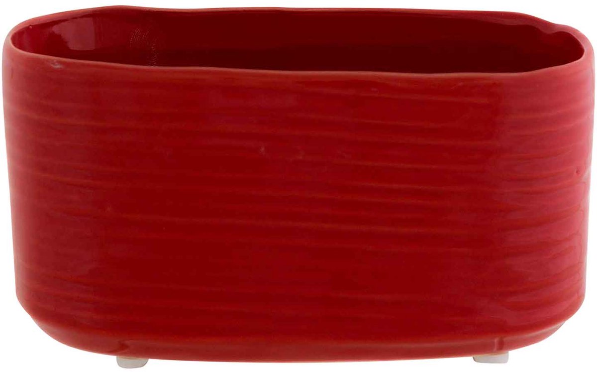 Cosy @ Home Plantenbak Rood 15x8xh8cm Ovaal Aardewer