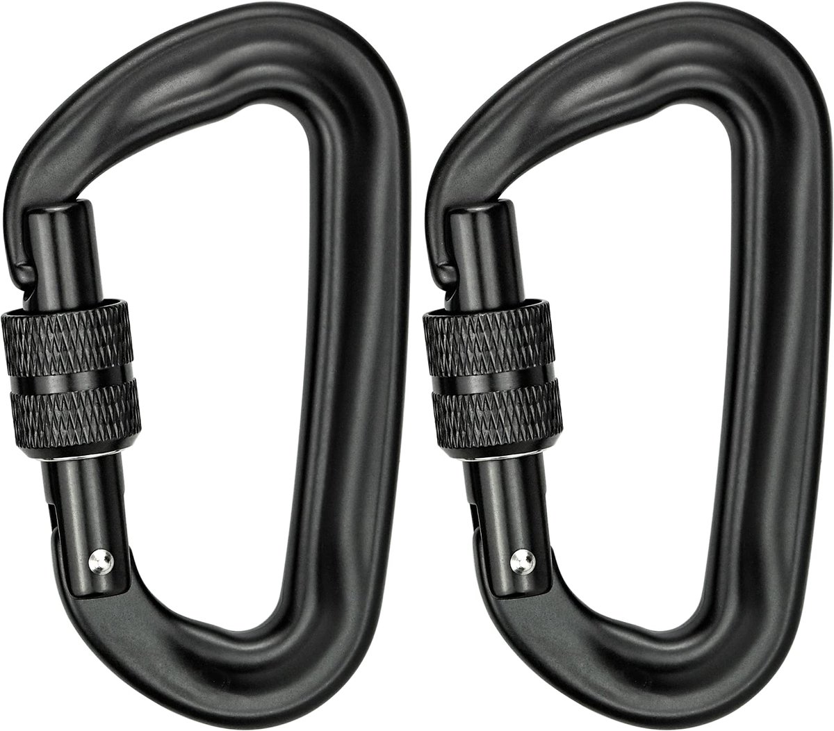 Karabijnhaken, sleutelhangers met belastbaarheid tot 1200 kg, kleine aluminium karabijnhaak met schroefsluiting voor hangmat, huisdier, rugzak, luchtyoga, φ12 mm