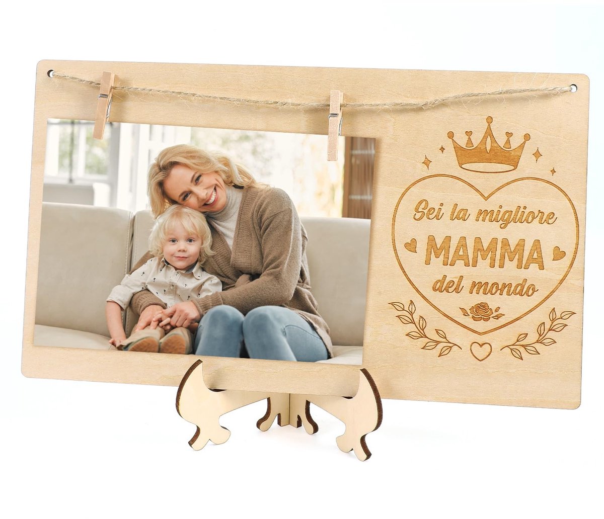 Dailygoods- Fotolijst - Fotolijst 40x60 - Fotolijst 30x40 - Fotolijst 50x70 - Fotolijst 10x15 - Fotolijsten met houten clip - Fotoalbum
