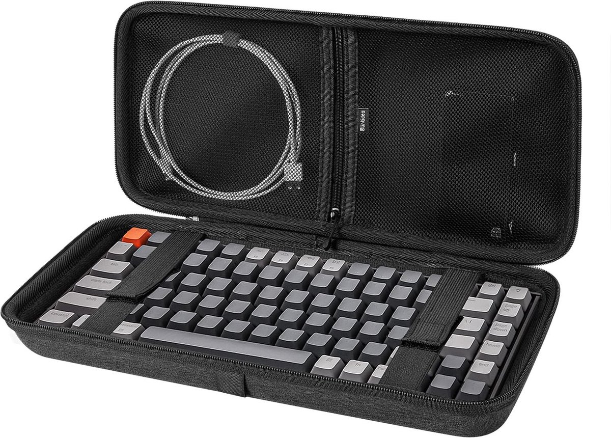 Dailygoods- Reiskoffer - Harde Draagtas voor 75% Toetsenbord - Compatibel met Redragon/AULA/Keychron - Beschermende Opbergdoos - 84-toetsen Toetsenbord - Ideaal voor Toetsenborden - Toetsenbordhoes