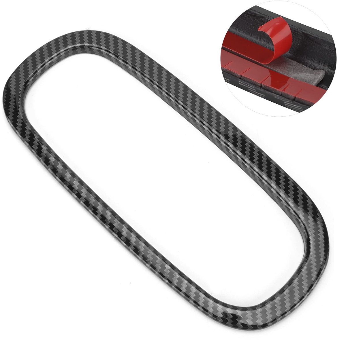 Dailygoods- CD-paneel Koolstofvezelstijl - Airconditioningknop Trim - Vervanging voor Smart Fortwo/Forfour - Hoogwaardig ABS - Eenvoudige Montage - Interieurtrim