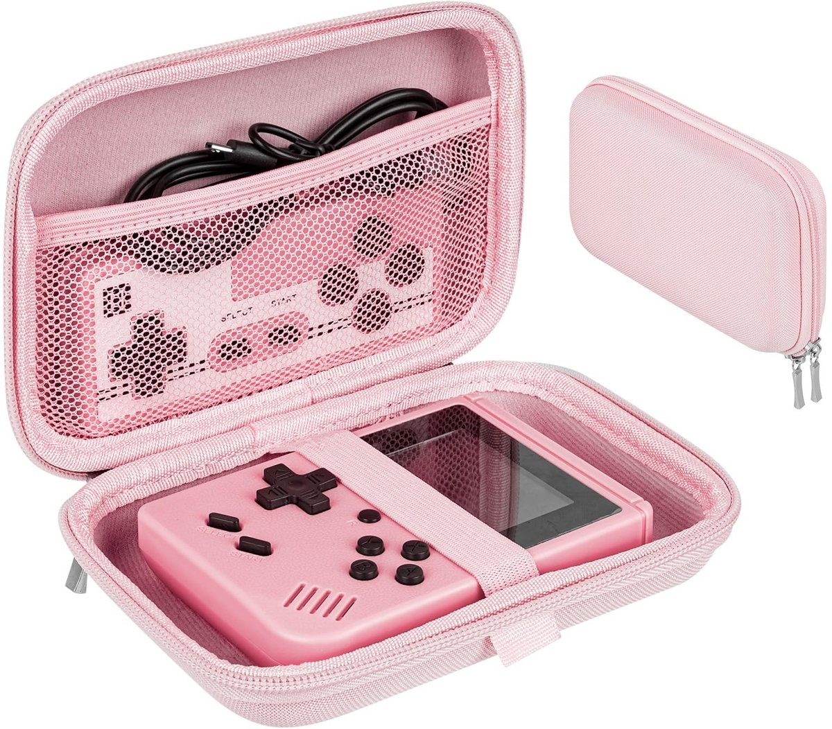 Dailygoods - Draagbare Gameconsole Draagtas - Beschermende Reisbox - Roze - Retro Mini-Gamespelers - Ideaal voor Accessoires en Transport - Geschikt v...