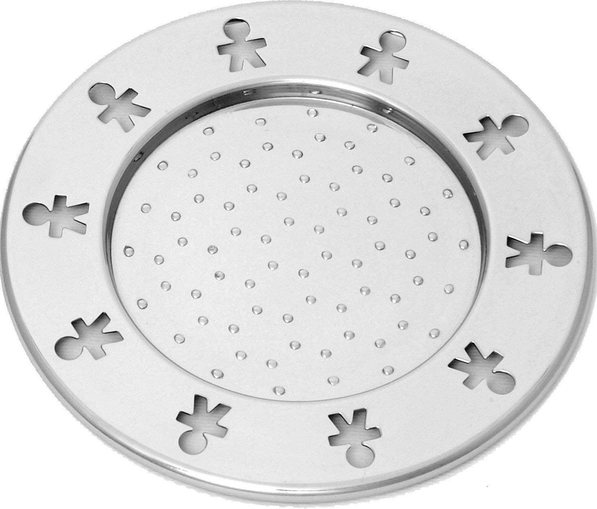 Mini Girotondo Antisuction Glazen Onderzetter in 18/10 RVS Spiegel Gepolijst, Set van 4, Edelstahl 18/10 Glänzend Poliert