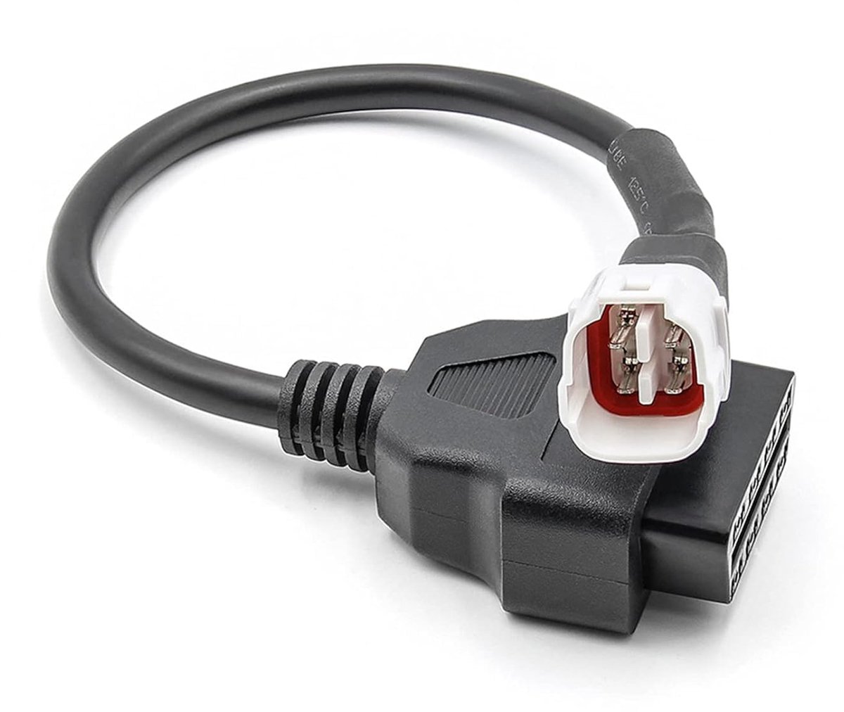 4 Pin Motorrad OBD2 Adapter Motorfiets Kabel 4Pin naar 16 Pin obd moto Connector Compatibel met Yamaha MT07/09/10, XSR700/900, MT09 Tracer R1 2016