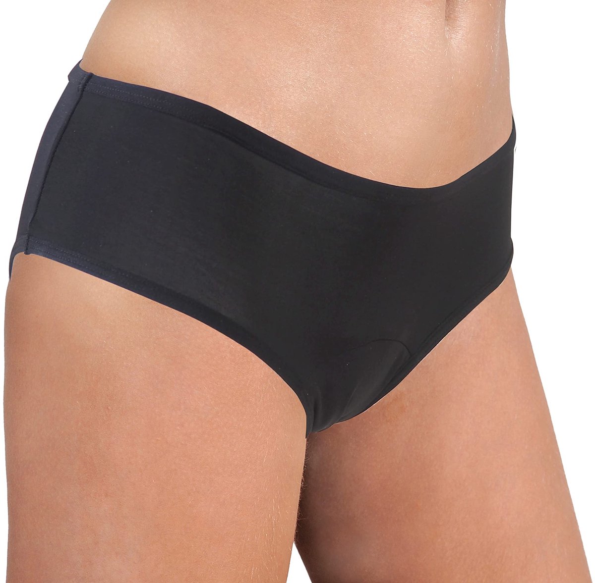 maat XL, zwart damesondergoed, wasbaar, lekvrij, hygiënisch comfort, absorberende bescherming, zonder zichtbare naden, gemiddelde menstruatie Feel Natural