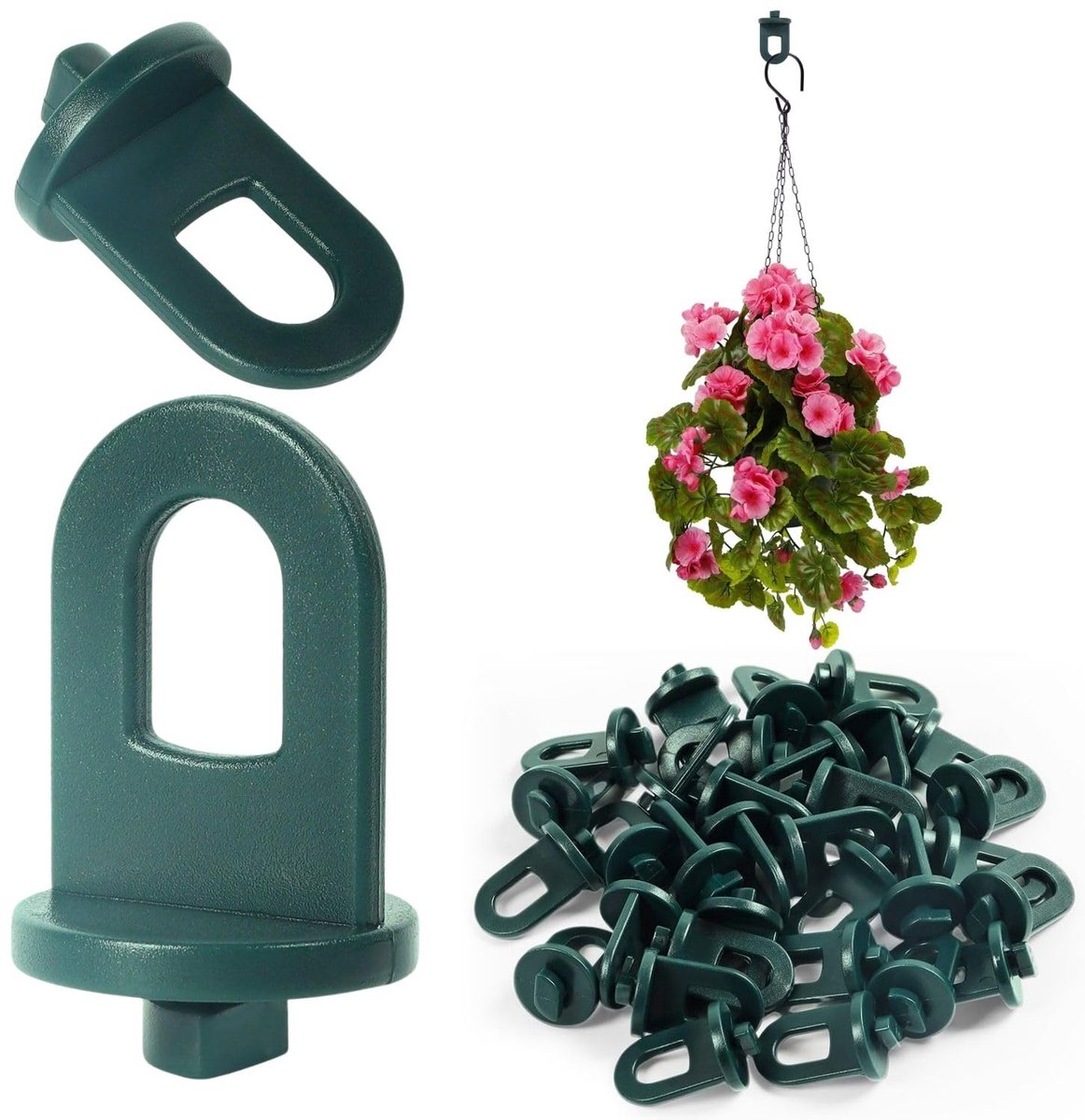 50 stuks broeikasclips met hoog draagvermogen, accessoires, stabiele plantenhouder, oogjes, klimhulp, clips, kunststof voor je kassen en tuin, ophangvoorzieningen voor broeikas