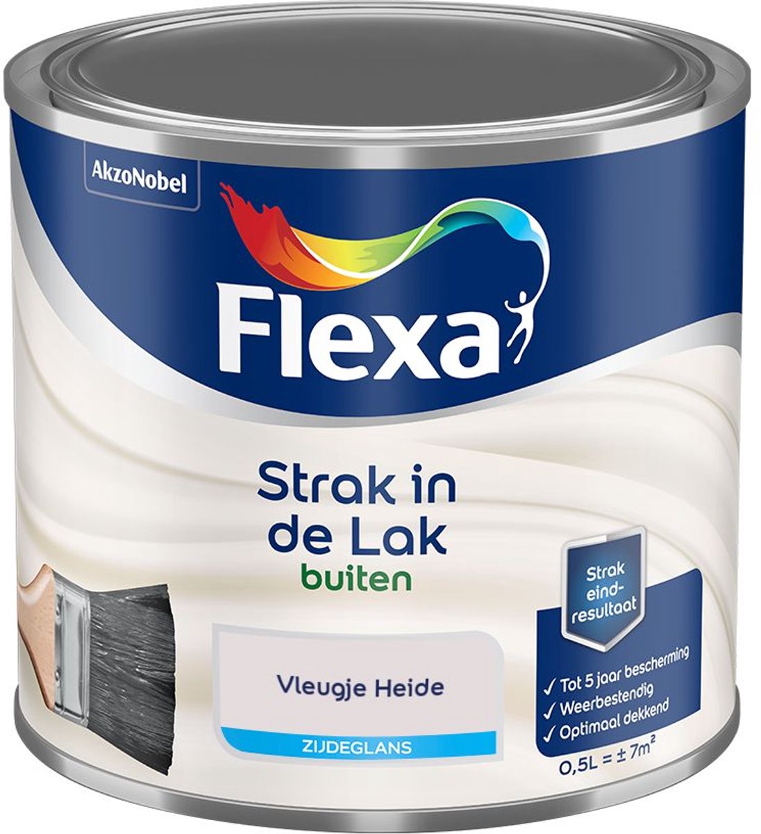 Flexa - Strak In De Lak Buitenlak Zijdeglans - Vleugje Heide - Mengverf - 500 Ml