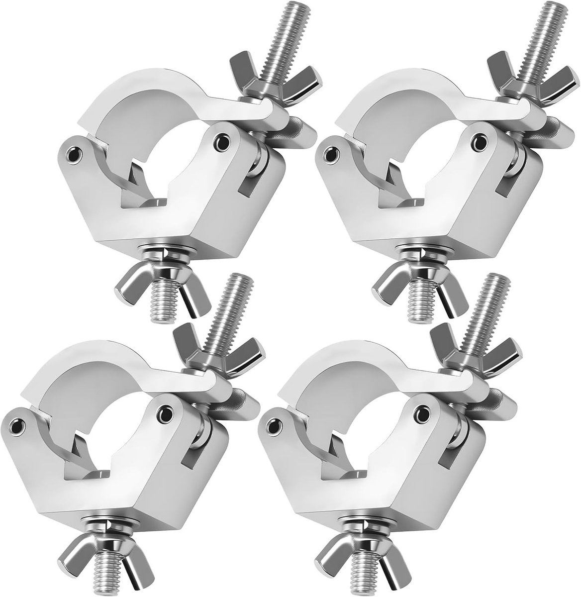 Set van 4 Traverse Klemmen voor Verlichting, 25-30mm Truss O Klem, Ideaal voor Podiumverlichting en Verplaatsbare Lichten