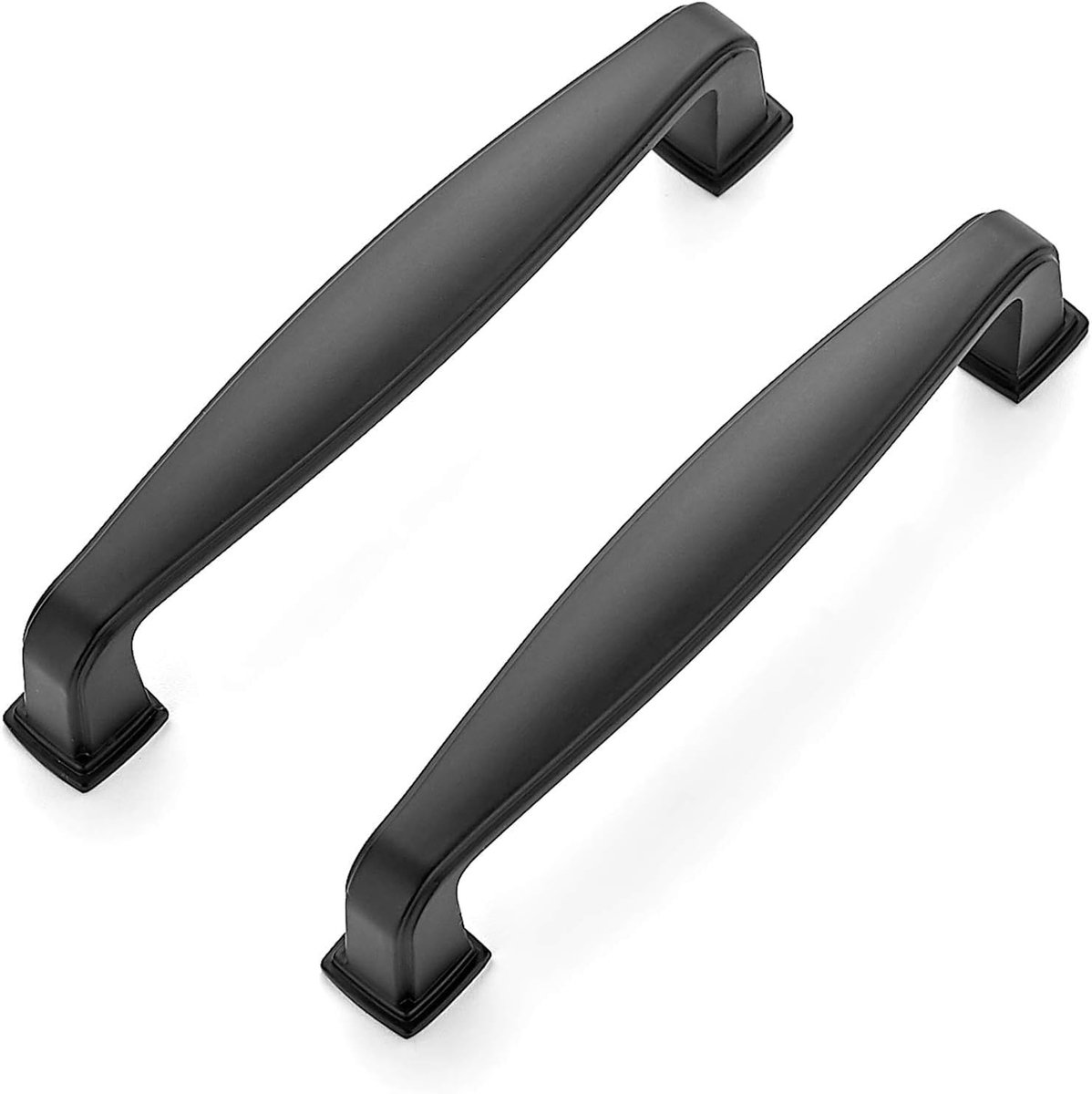6 Stuks Meubelgrepen 128mm, Zinklegering Kastgrepen voor Keuken, Handgrepen voor Zwarte Keukenkasten en Meubels