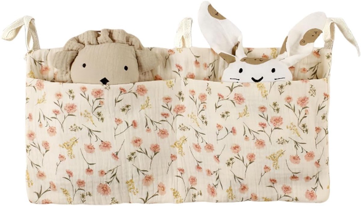 1 x babybed, opbergtas, hangende babykamerorganizer, 2-in-1 babybed-organizer, kan luiers, speelgoed en kleding bevatten