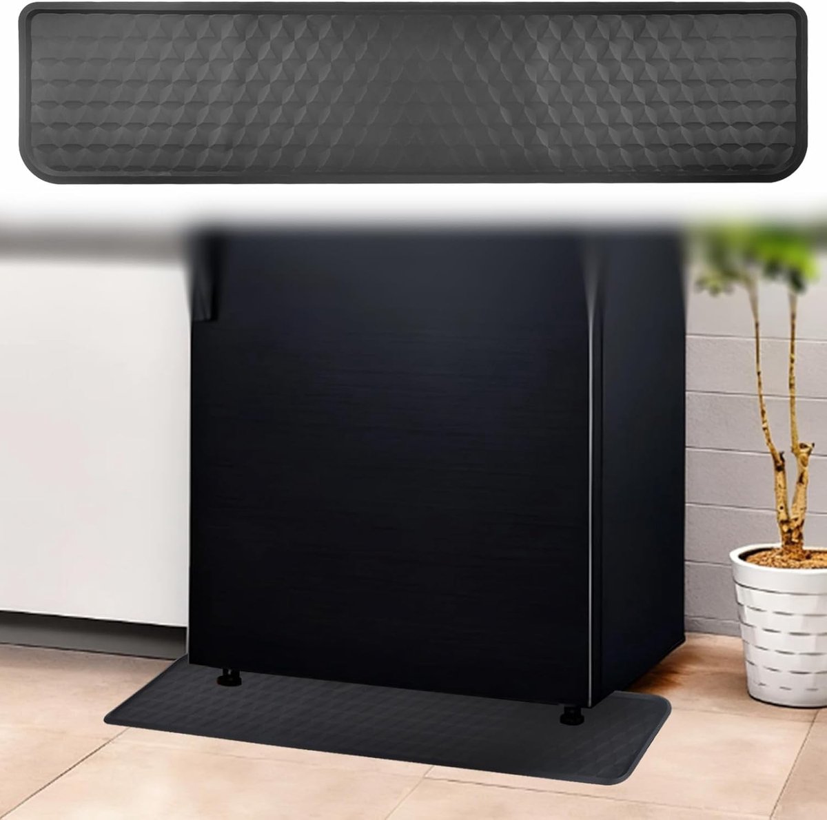 Mini Silicone Koelkastmat, 95 x 21,5 cm, Onder Koelkast Vloerbeschermer, Antislip Vloerbeschermer, Vlekbestendige Koelkast Tray voor Droogkast, Mini Koelkast, Wijnkast