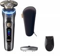 Philips Shaver i9000 Prestige Ultra scheerapparaat met oplader, precisietrimmer en reishoes.